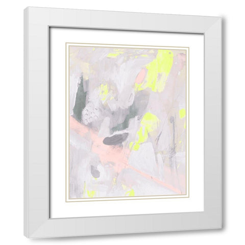 Fluoro II White Modern Wood Framed Art Print with Double Matting by Borges, Victoria