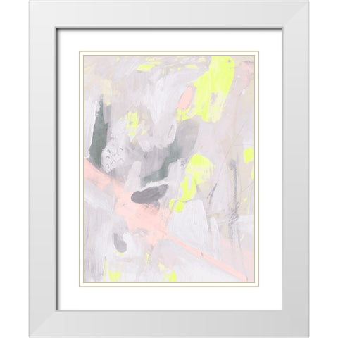Fluoro II White Modern Wood Framed Art Print with Double Matting by Borges, Victoria