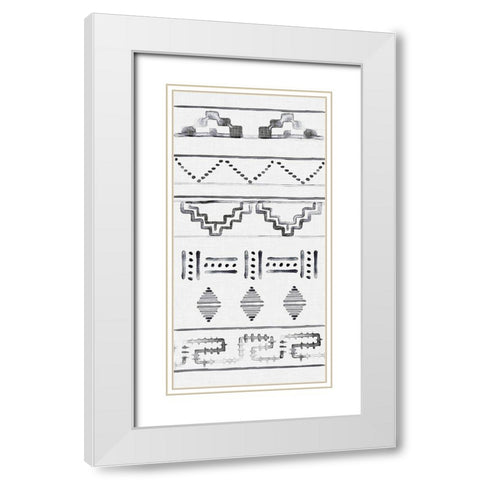 Paz I White Modern Wood Framed Art Print with Double Matting by Parker, Jennifer Paxton