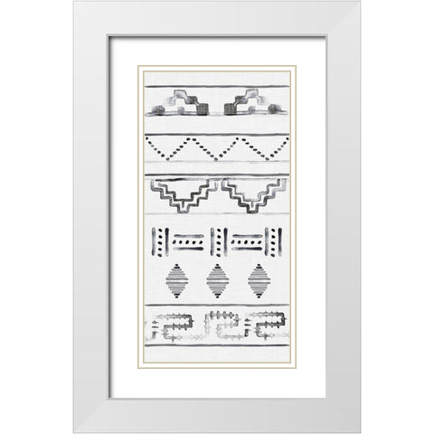 Paz I White Modern Wood Framed Art Print with Double Matting by Parker, Jennifer Paxton