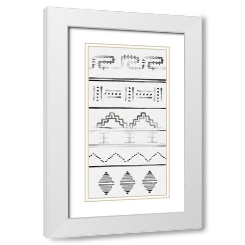 Paz III White Modern Wood Framed Art Print with Double Matting by Parker, Jennifer Paxton