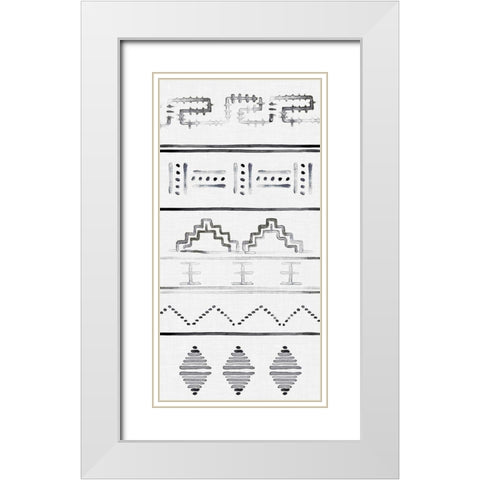 Paz III White Modern Wood Framed Art Print with Double Matting by Parker, Jennifer Paxton