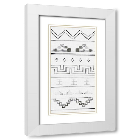 Paz IV White Modern Wood Framed Art Print with Double Matting by Parker, Jennifer Paxton