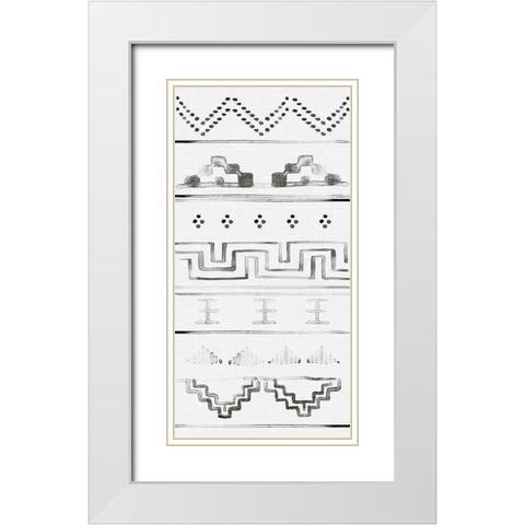 Paz IV White Modern Wood Framed Art Print with Double Matting by Parker, Jennifer Paxton