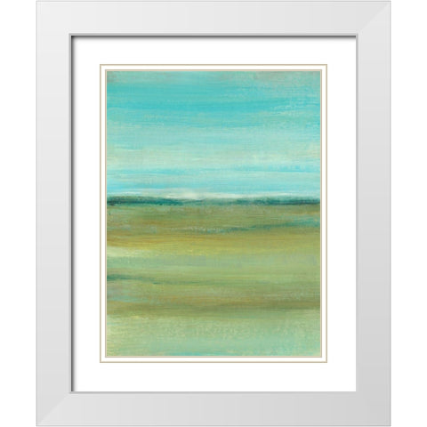 Terra Verde I White Modern Wood Framed Art Print with Double Matting by OToole, Tim