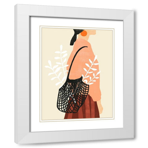 Gatherer I White Modern Wood Framed Art Print with Double Matting by Scarvey, Emma