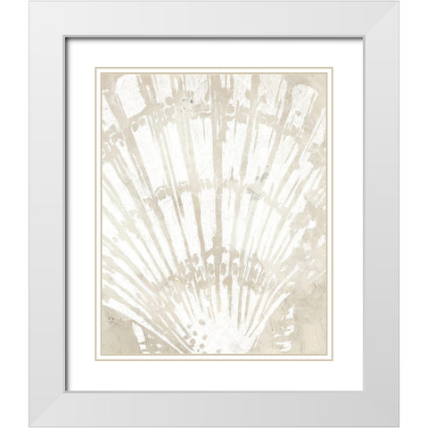 Linen Tropical Silhouette II White Modern Wood Framed Art Print with Double Matting by Vess, June Erica
