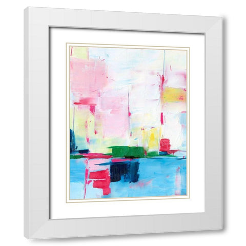 Magenta Horizon II White Modern Wood Framed Art Print with Double Matting by Harper, Ethan