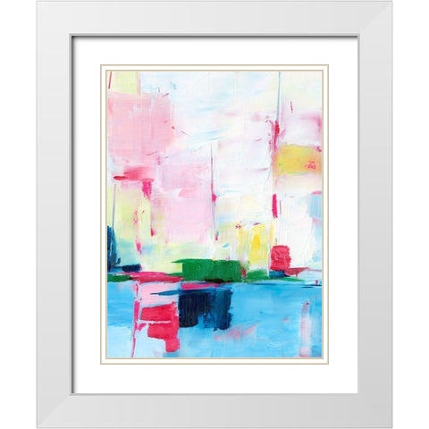 Magenta Horizon II White Modern Wood Framed Art Print with Double Matting by Harper, Ethan