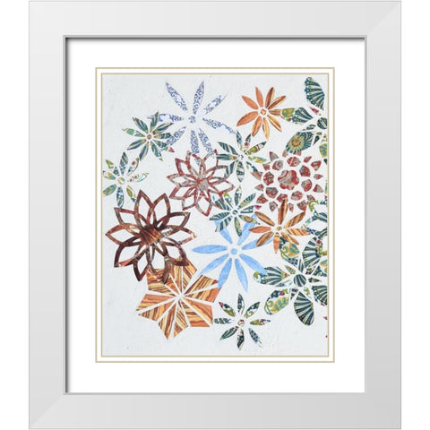 Kaleidoscope Cut Outs I White Modern Wood Framed Art Print with Double Matting by Avondet, Natalie