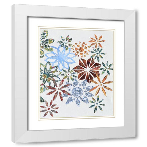Kaleidoscope Cut Outs II White Modern Wood Framed Art Print with Double Matting by Avondet, Natalie