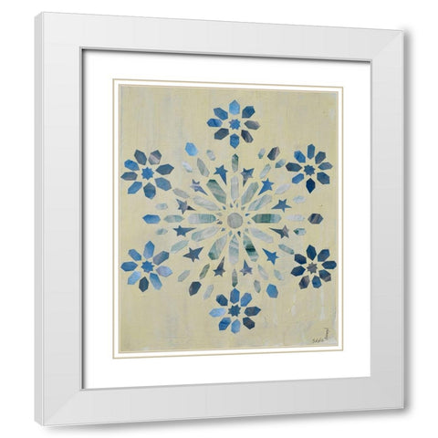 Star Mandala II White Modern Wood Framed Art Print with Double Matting by Avondet, Natalie