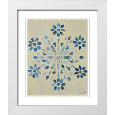 Star Mandala II White Modern Wood Framed Art Print with Double Matting by Avondet, Natalie