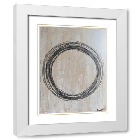 Circular II White Modern Wood Framed Art Print with Double Matting by Avondet, Natalie