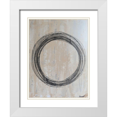 Circular II White Modern Wood Framed Art Print with Double Matting by Avondet, Natalie