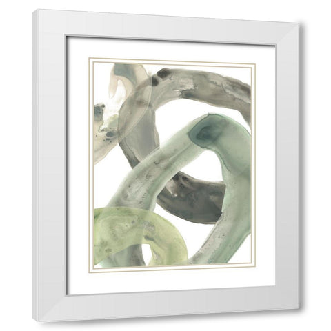Concentric Lichen IV White Modern Wood Framed Art Print with Double Matting by Vess, June Erica