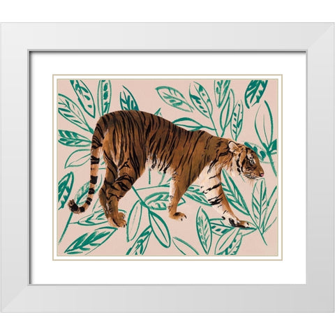 Tigre de Siberie I White Modern Wood Framed Art Print with Double Matting by Wang, Melissa