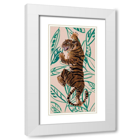 Tigre de Siberie IV White Modern Wood Framed Art Print with Double Matting by Wang, Melissa