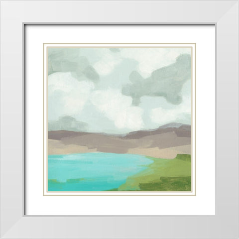 Harbor Horizon I White Modern Wood Framed Art Print with Double Matting by Vess, June Erica