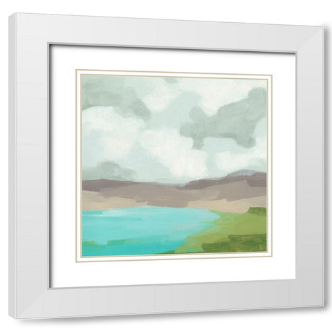 Harbor Horizon I White Modern Wood Framed Art Print with Double Matting by Vess, June Erica