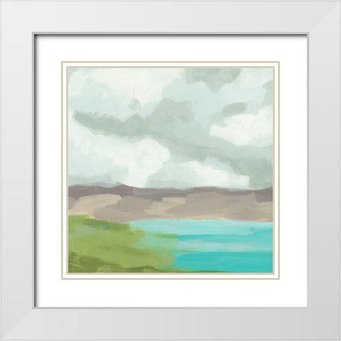 Harbor Horizon II White Modern Wood Framed Art Print with Double Matting by Vess, June Erica