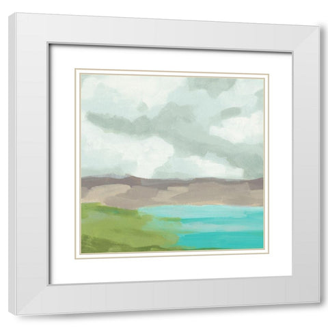 Harbor Horizon II White Modern Wood Framed Art Print with Double Matting by Vess, June Erica
