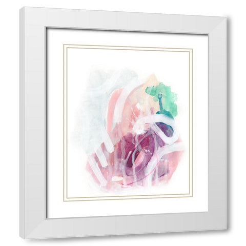 Crystalline Intersection I White Modern Wood Framed Art Print with Double Matting by Vess, June Erica