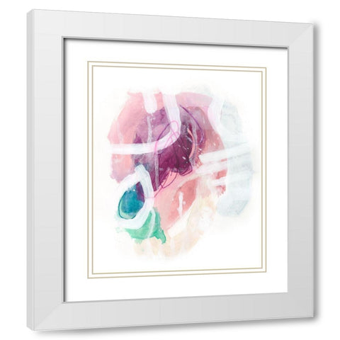 Crystalline Intersection II White Modern Wood Framed Art Print with Double Matting by Vess, June Erica