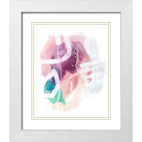 Crystalline Intersection II White Modern Wood Framed Art Print with Double Matting by Vess, June Erica