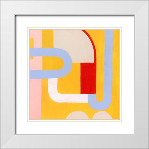 Getting Along III White Modern Wood Framed Art Print with Double Matting by Popp, Grace