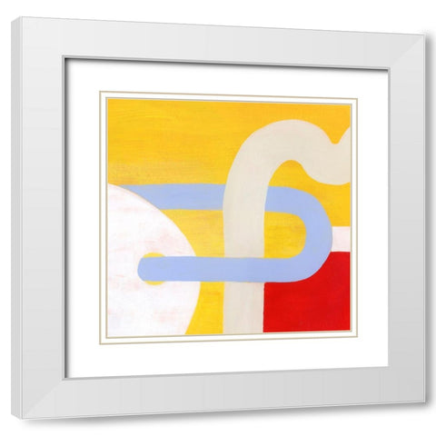 Getting Along VI White Modern Wood Framed Art Print with Double Matting by Popp, Grace