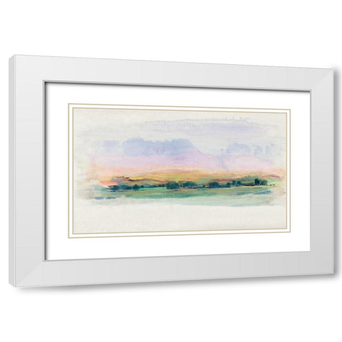 Vignette Scene II White Modern Wood Framed Art Print with Double Matting by OToole, Tim