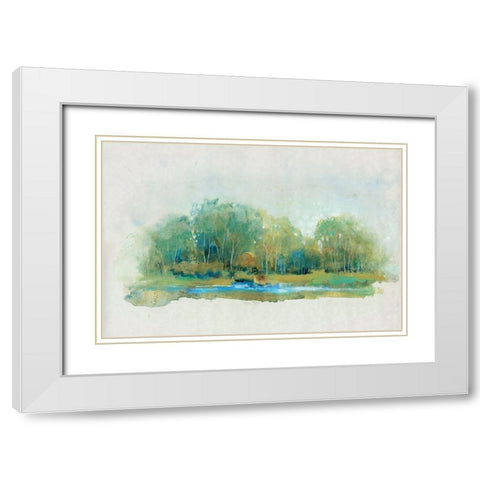 Forest Vignette II White Modern Wood Framed Art Print with Double Matting by OToole, Tim