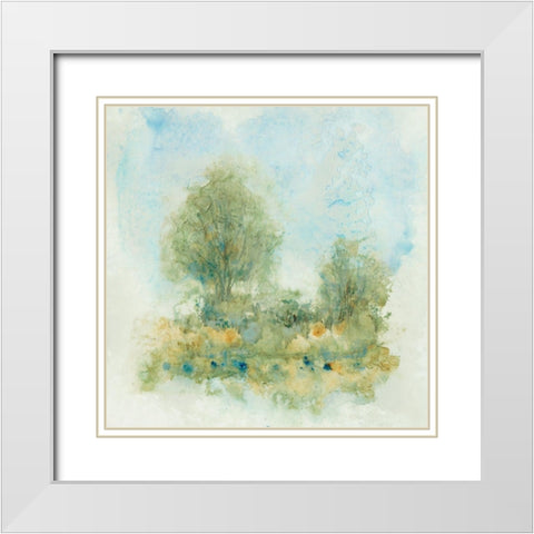 Fluid Landscape II White Modern Wood Framed Art Print with Double Matting by OToole, Tim