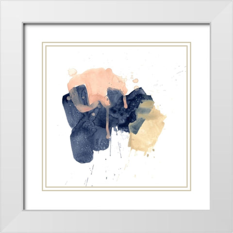 Earthtone Gesture II White Modern Wood Framed Art Print with Double Matting by Vess, June Erica