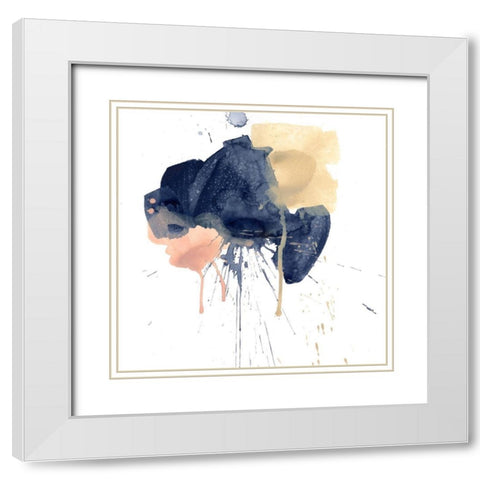 Earthtone Gesture III White Modern Wood Framed Art Print with Double Matting by Vess, June Erica