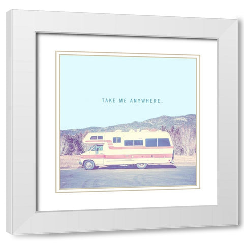 Vintage Ride III White Modern Wood Framed Art Print with Double Matting by Brown, Thomas