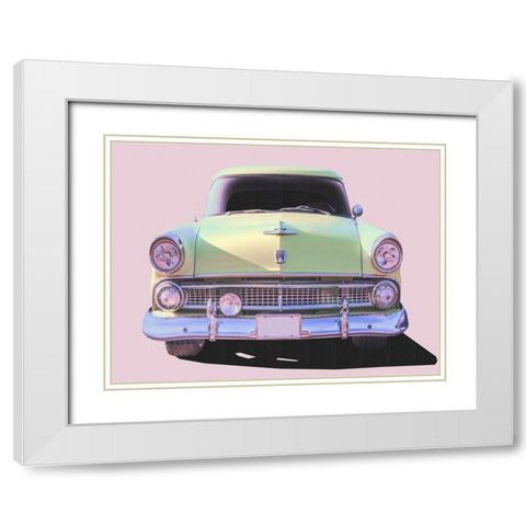 Vintage Ride VI White Modern Wood Framed Art Print with Double Matting by Brown, Thomas