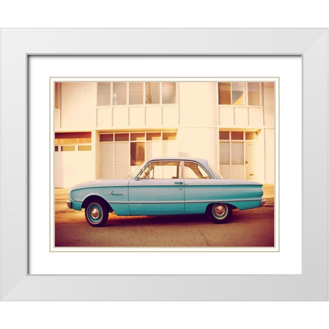 Vintage Ride VII White Modern Wood Framed Art Print with Double Matting by Brown, Thomas