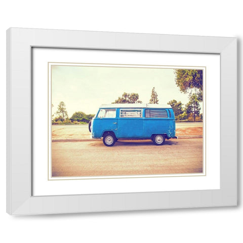 Vintage Ride VIII White Modern Wood Framed Art Print with Double Matting by Brown, Thomas