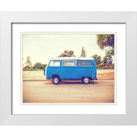 Vintage Ride VIII White Modern Wood Framed Art Print with Double Matting by Brown, Thomas