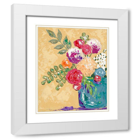 Look on the Bright Side I White Modern Wood Framed Art Print with Double Matting by Reynolds, Jade