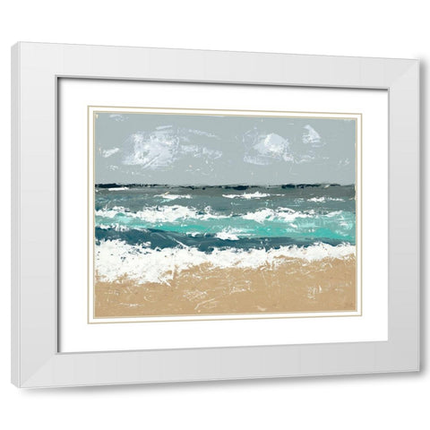 The Breakers II White Modern Wood Framed Art Print with Double Matting by Reynolds, Jade