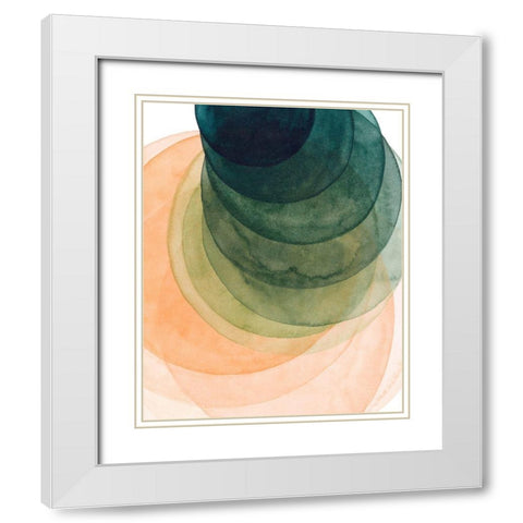 Crystal Spade I White Modern Wood Framed Art Print with Double Matting by Popp, Grace