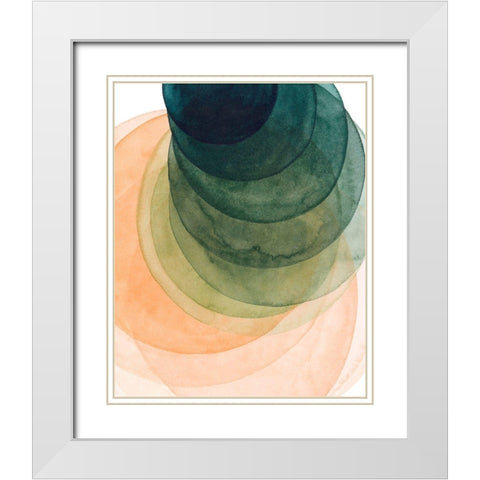 Crystal Spade I White Modern Wood Framed Art Print with Double Matting by Popp, Grace