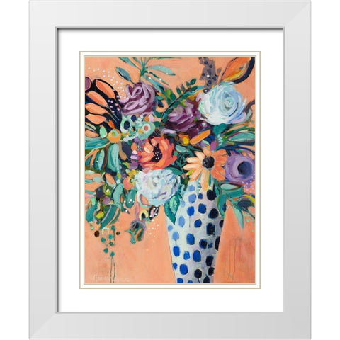 Blooming in Sunshine II White Modern Wood Framed Art Print with Double Matting by Ramos, Nina