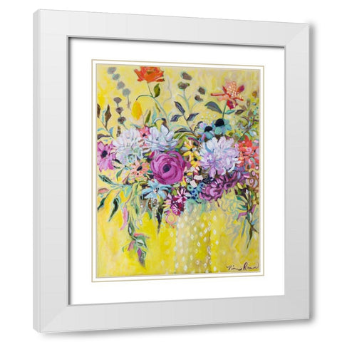 Blooming in Sunshine III White Modern Wood Framed Art Print with Double Matting by Ramos, Nina