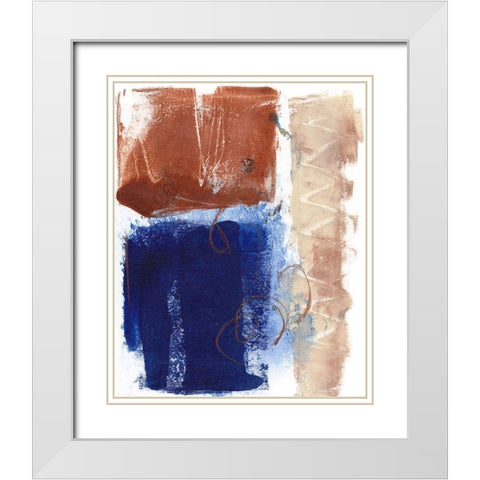 Living Colors I White Modern Wood Framed Art Print with Double Matting by Combs, Joyce