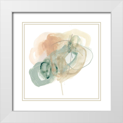 Pastel Theorem II White Modern Wood Framed Art Print with Double Matting by Vess, June Erica