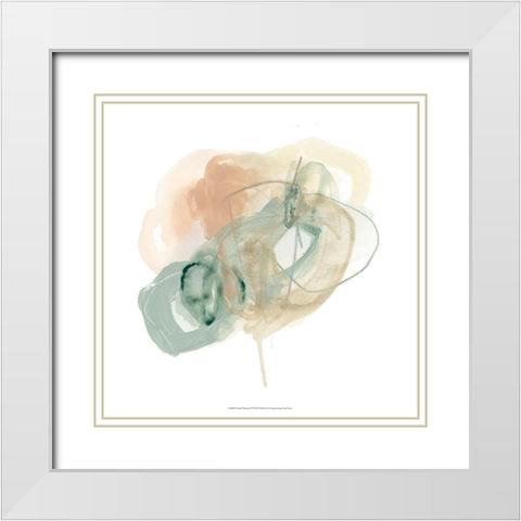 Pastel Theorem II White Modern Wood Framed Art Print with Double Matting by Vess, June Erica